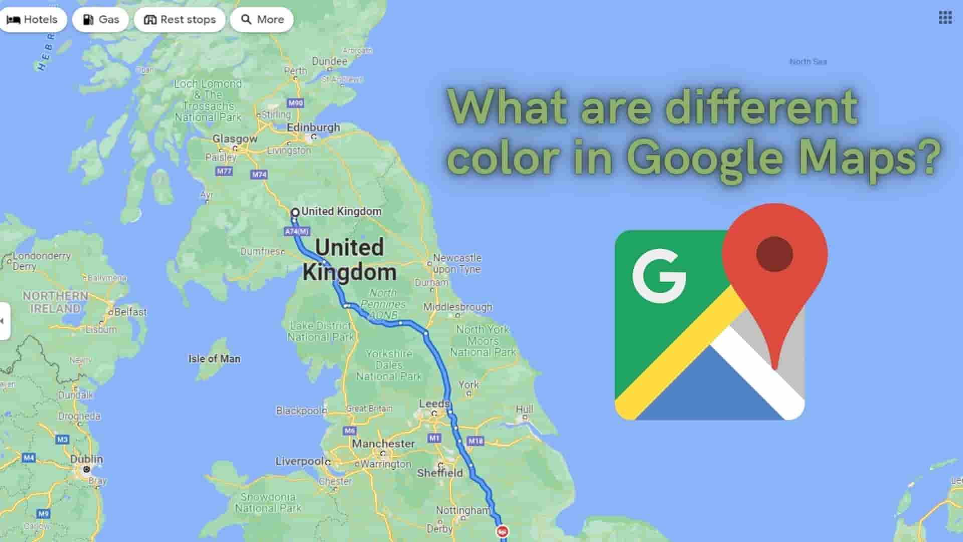 What Are Different Color In Google Maps