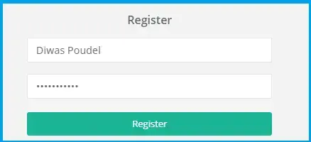 Register User Page