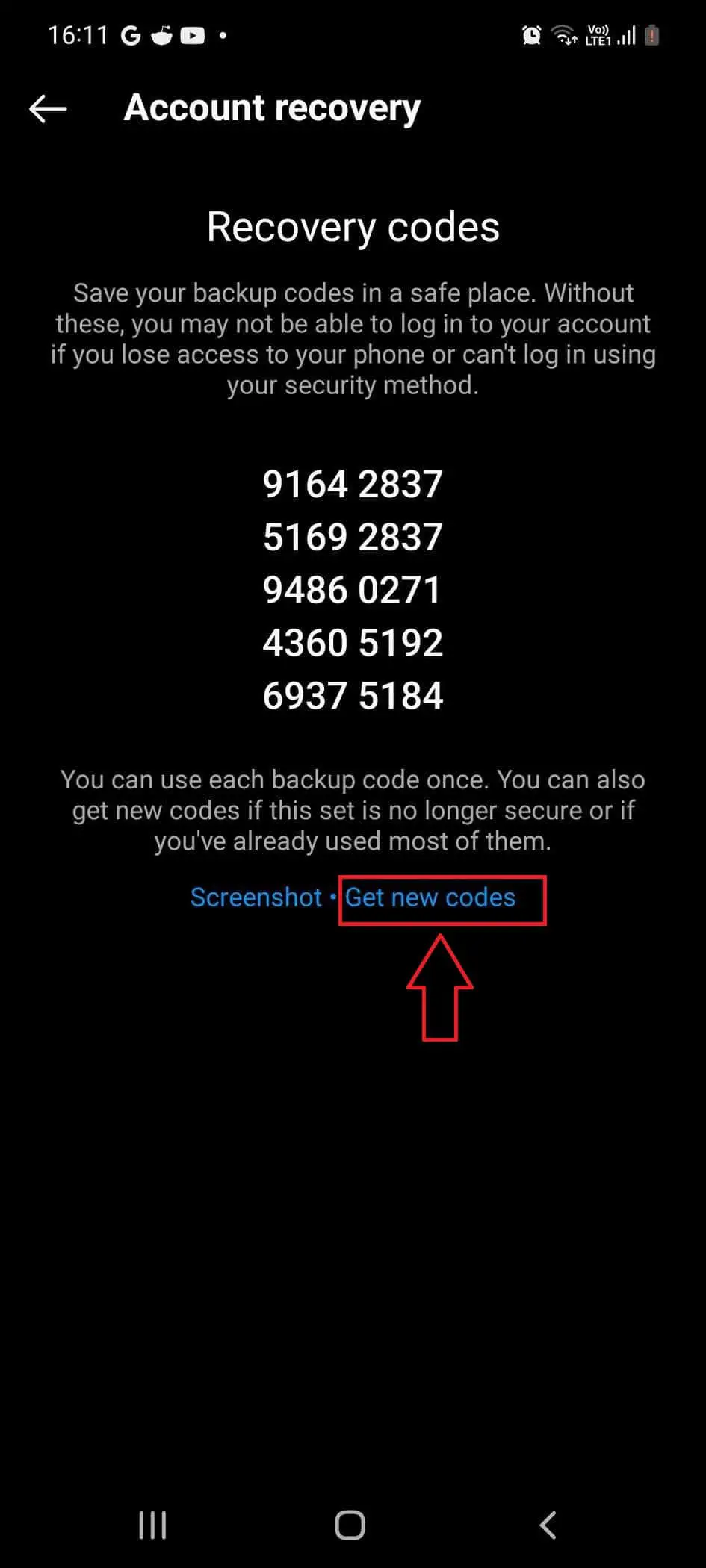 How To Generate New Backup Codes In Instagram