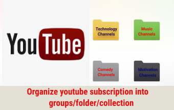 How to manage youtube channel subscriptions into groups/folders