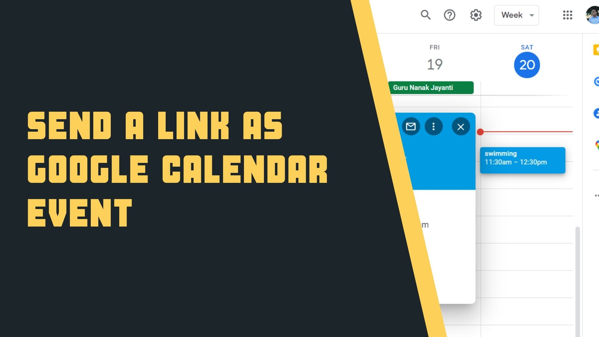 How to send a link as a Google calendar event?